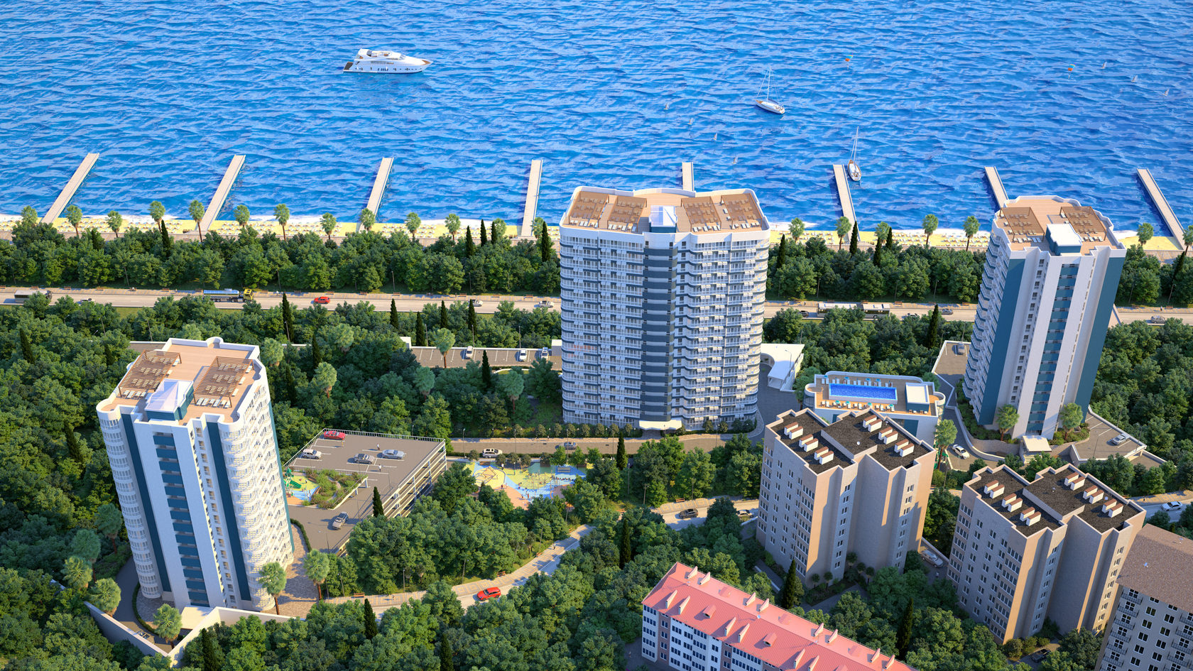 Новостройки возле моря